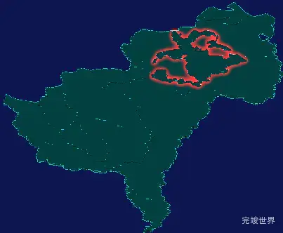threejs呼伦贝尔市莫力达瓦达斡尔族自治旗geoJson地图3d地图红色描边闪烁警报